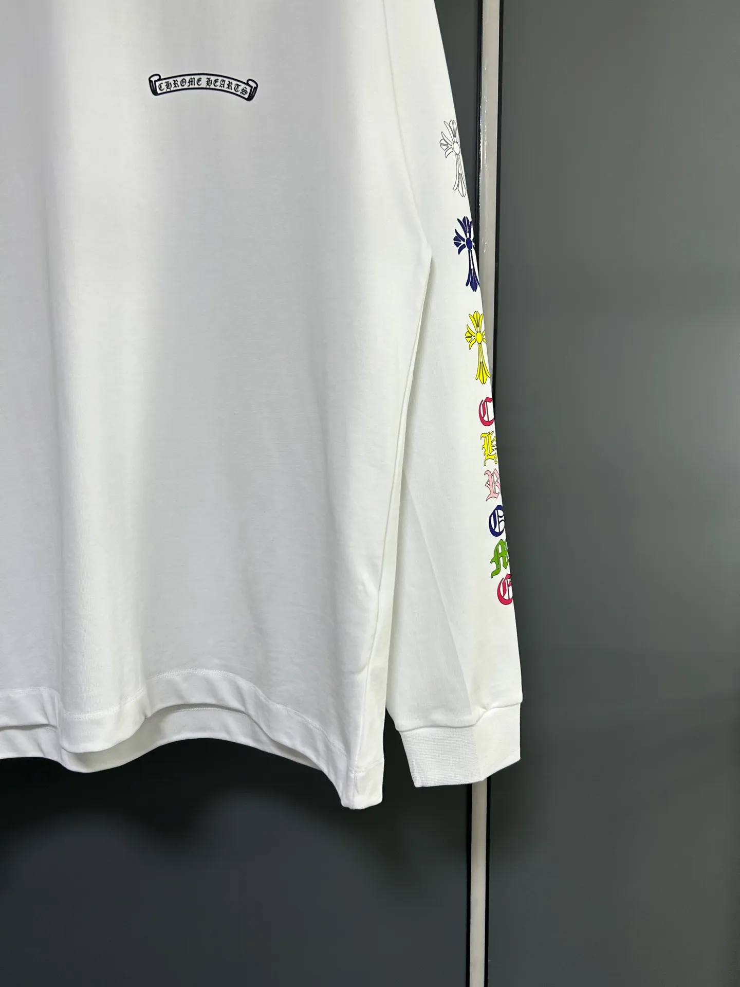 P230 2026 new (exclusive) Chrome Hearts autumn and winter limited edition heavyweight high-weight long-sleeved T-shirt, customized Dreamweaver Yayun ribbed cotton designer concept style Fabric: Heavy 380g Size: S M L XL Color: White Black